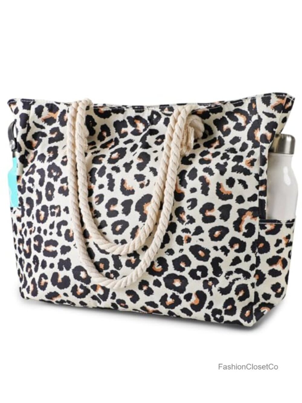 Large Waterproof Sandproof Beach Tote Bag with Zipper Travel Pool Bag for Women